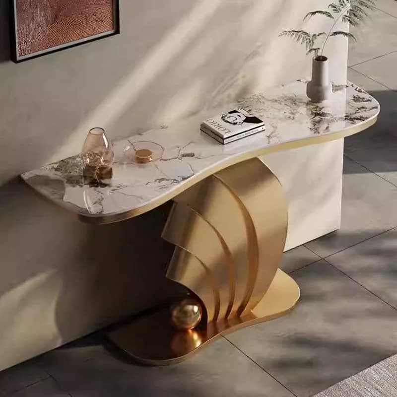 high-end rock slab console tables Simple beautiful decorative Alien coffee tables art console d'entrée furniture living room