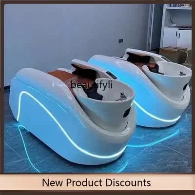 X  f4567Automatic intelligent electric massage shampoo bed, ceramic basin shampoo, massage integrated bed