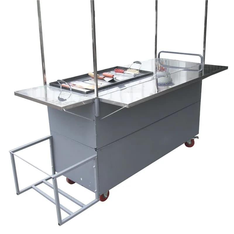 Incense outdoor stall Teppanyaki squid pancake machine, Teppanyaki set tools, snack cart