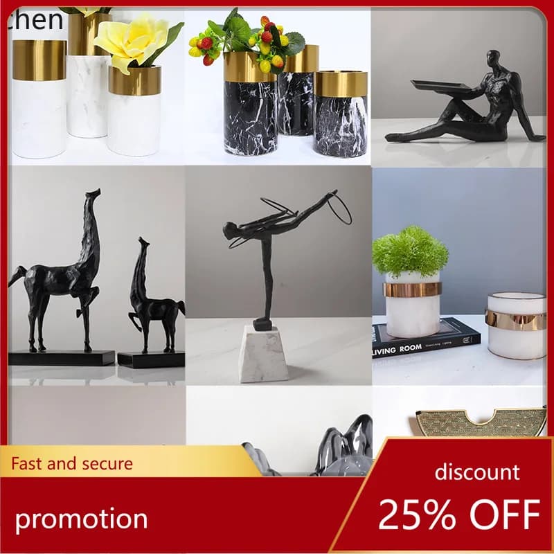 HXL Home Animal Ornaments Electroplated Resin Decorative Crafts