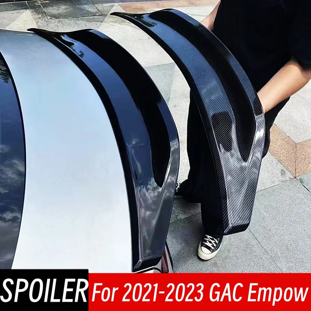 For 2021 2022 2023 GAC Empow Rear Trunk Lid Duck LipSpoiler Wings ABS Plastic Black Carbon Car Exterior Tuning Accessories Parts