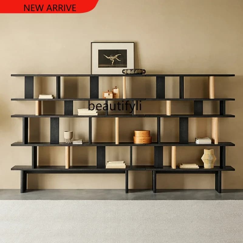 X A15 Solid Wood Reading Bookshelf Floor Integrated Wall Full Wall Bookcase Living Room Shelf