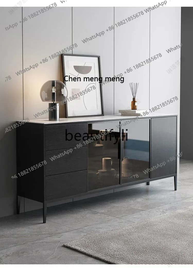 M178 A Solid wood dining side cabinet Modern simple entrance cabinet Living room wall locker Dining room wine cabinet