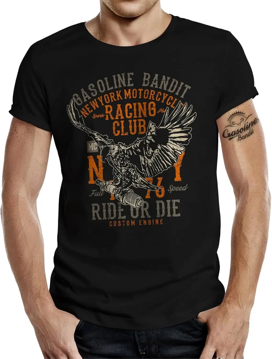 New York Racing Club Motorcycle Racer Rider T-Shirt 100% Cotton O-Neck Short Sleeve Summer Casual Mens T-shirt Size S-3XL