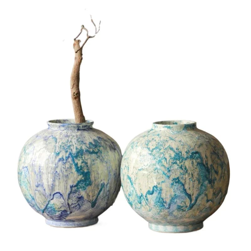 Jingdezhen simple dream ceramic vase, living room entrance flower arrangement, homestay hotel ornament