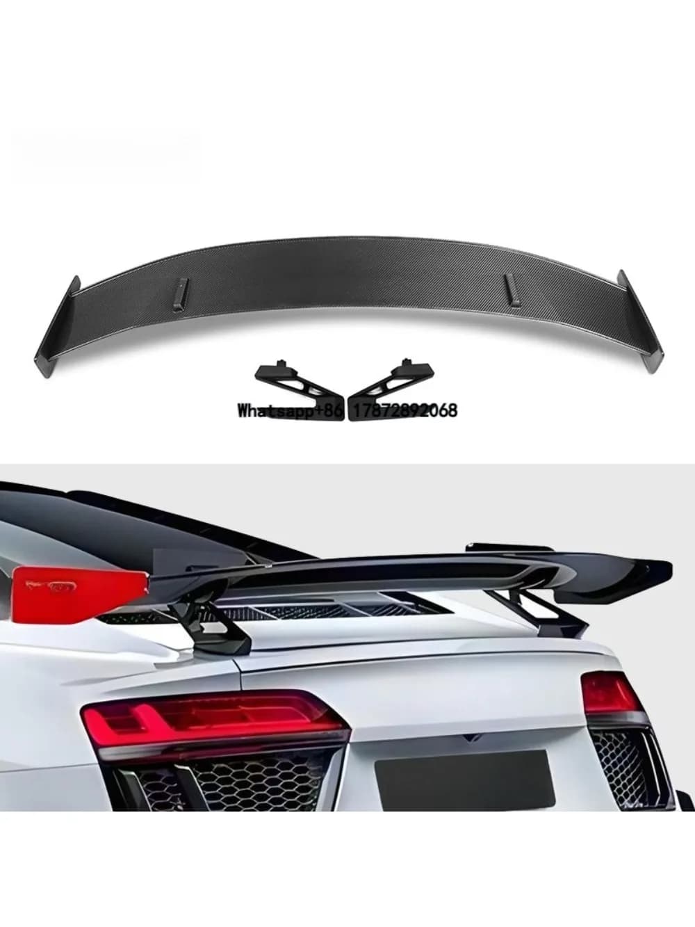 Performance Style Dry Carbon Fiber Body Kit Trunk Spoiler Rear Wing for R8 2016 - 2023