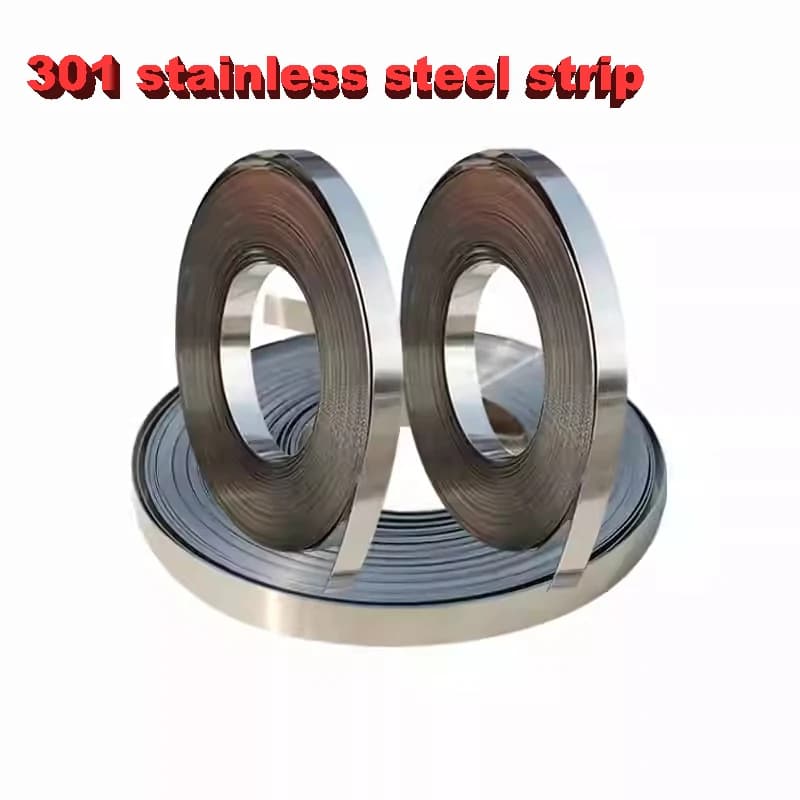 5M High Elasticity 301 Thin Stainless Steel Plate Narrow Sheet Strip Roll Width 8mm ~30mm Thickness 0.1/0.15/0.2/0.3/0.4/0.5mm
