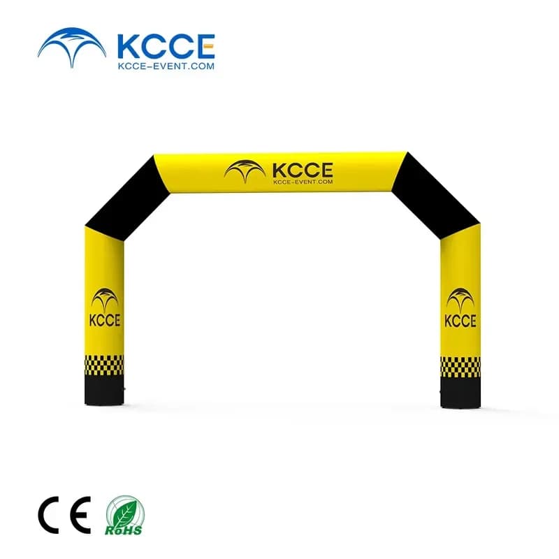 KCCE Outdoor Marathon Sports Events Angle Inflatable Arch Start Finish Line Air Pump Included Oxford PVC Inflatable Arch