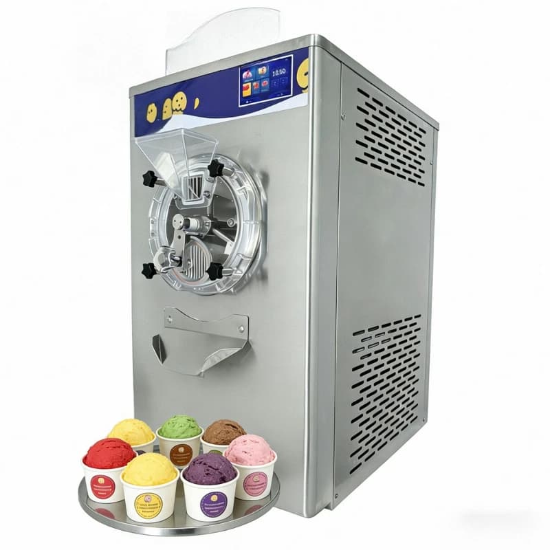 Hard ice cream machine commercial, desktop ice cream machine