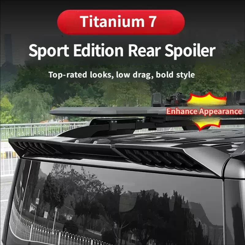 For BYD Leopard 7 Titanium 7 2025 2026 Rear Spoiler Wings No-Drill Installation Car Tail Wings Tuning Exterior Accessories Parts