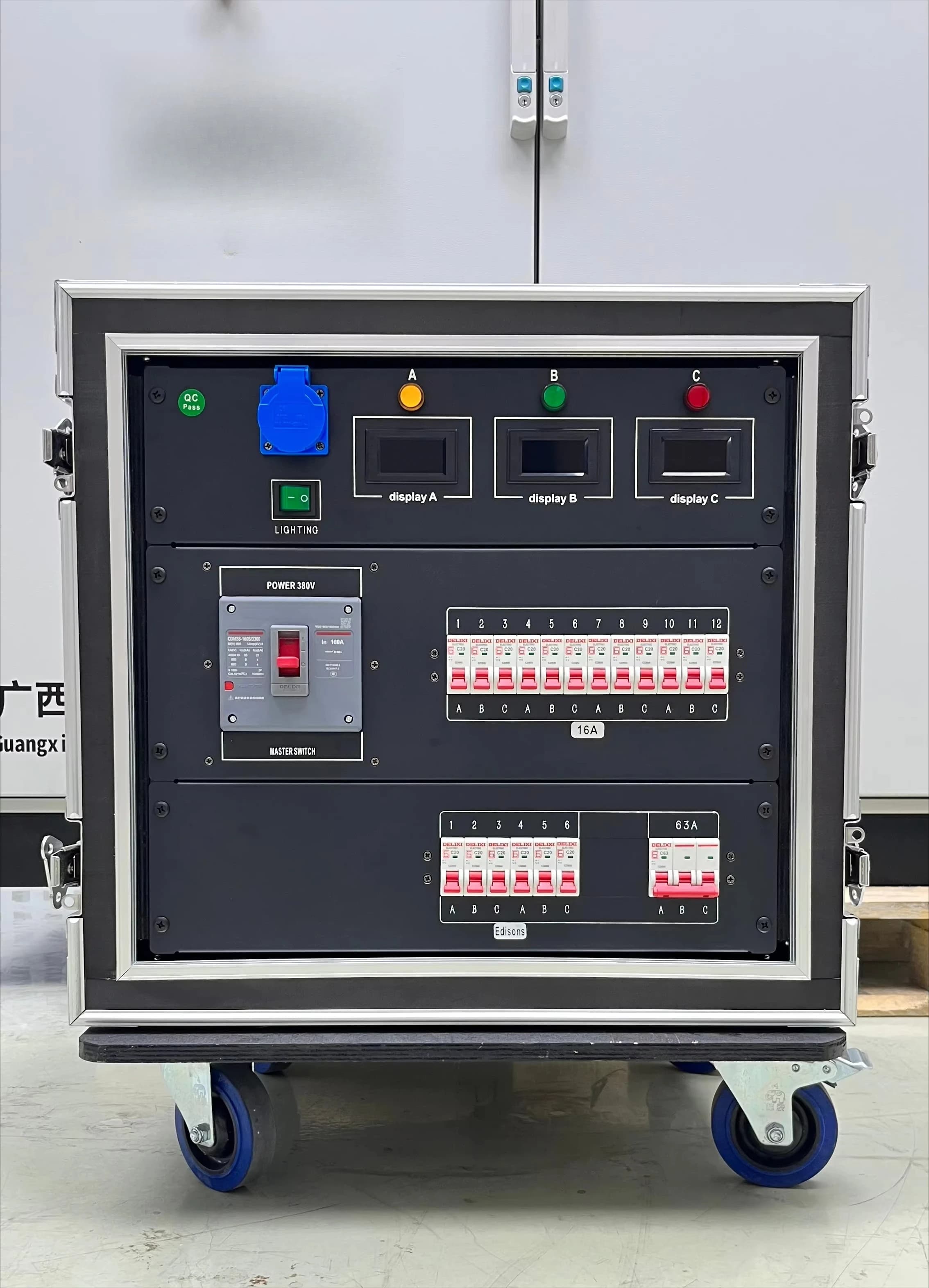 Aluminum Alloy Shell Electrical Power Distribution Box, Waterproof, DJ Equipment, Stage Lighting, New Style, 63A, 12CH