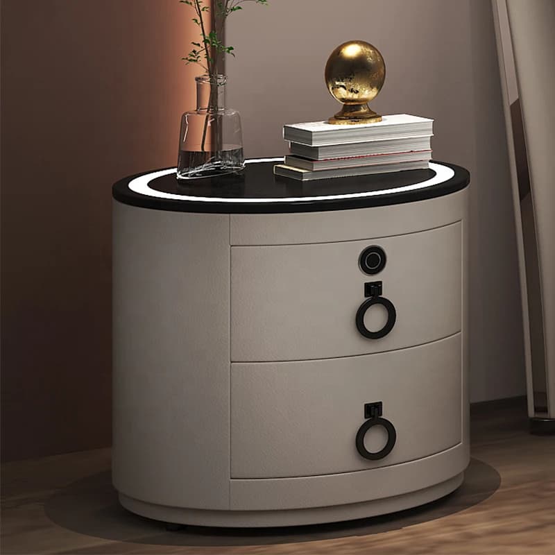 Wholesale Bedside Table Modern Luxury Smart Bedside Table with Wireless Charging Drawer Bedside Table Cheap Designer