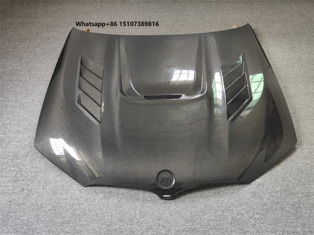 Carbon Fiber Vented Engine Hood Bonnet for X3 G01 X4 G02 2018-2024 F97 F98 Replacement Carbon Hood Car Tuning Body Kit Parts