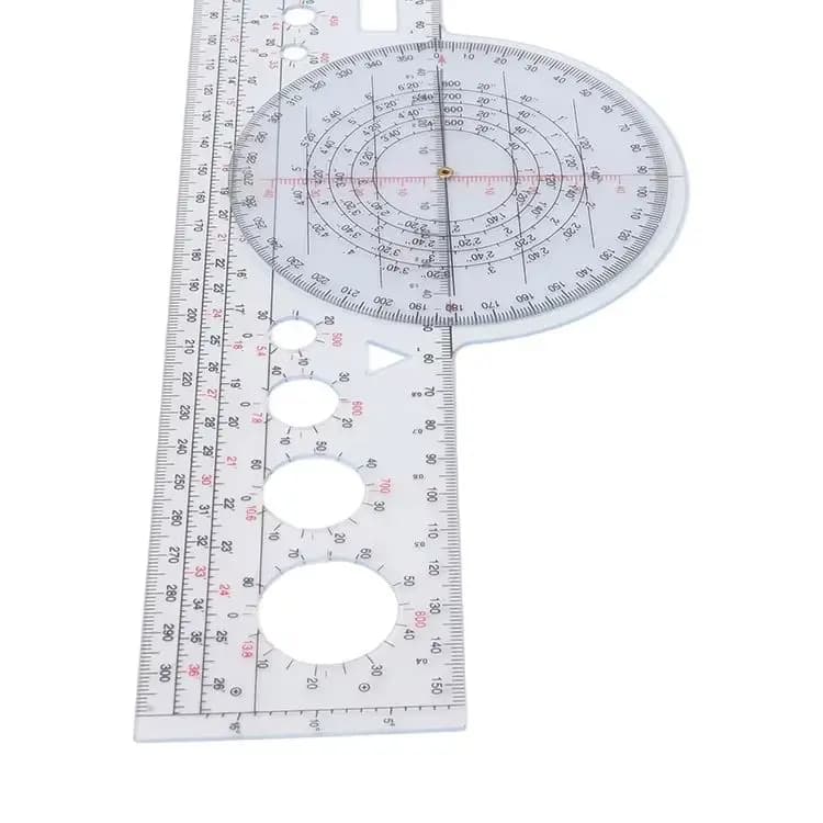 Rotary Plo/tter X-8 X-7 Transparent Plastic Aviation Flight Computer Ruler For Aircraft Navigation Distance Measurement Tool