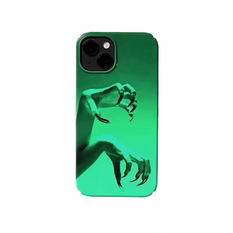 Green Green Ghost Hand Phone Case for IPHONE 17 Air 16E 15 PROMAX 14 Plus 13 12 MINI 11 PRO 16Plus XR XS MAX Acrylic Phone Cover