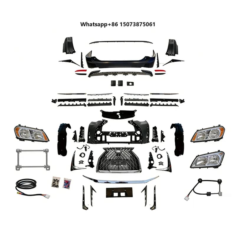 LM-Style Upgrade Body Kit (Basic Version) with Front/Rear Bumper Assemblies and Headlights for  Alphard 2018-2023