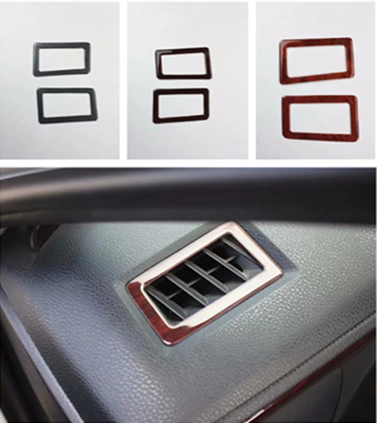 1lot Car stickers ABS carbon fiber grain front both sides air conditioning outlet cover for 2017-2018 Toyota corolla Levin
