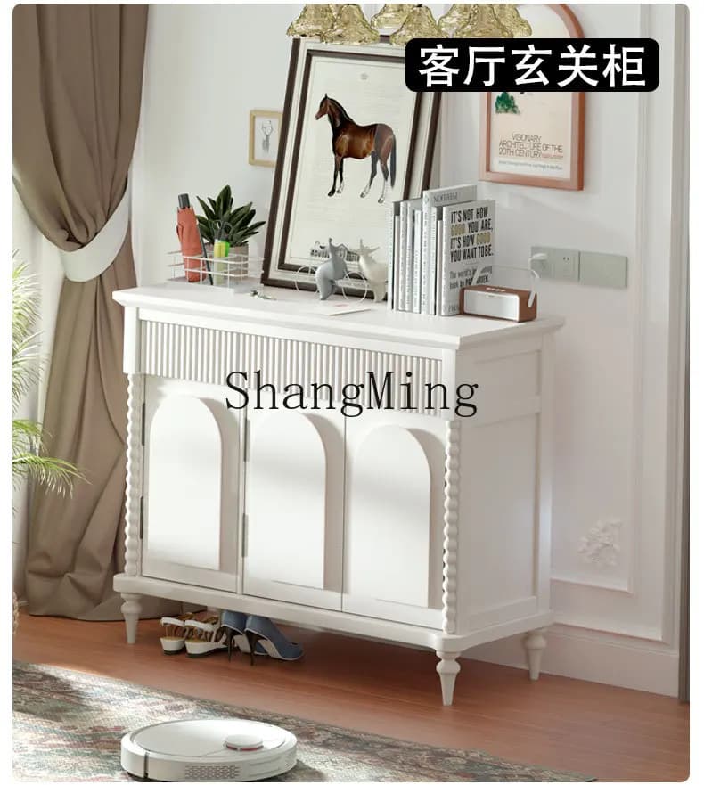 CL  style three-door shoes household foyer entry door large capacity medieval entrance table