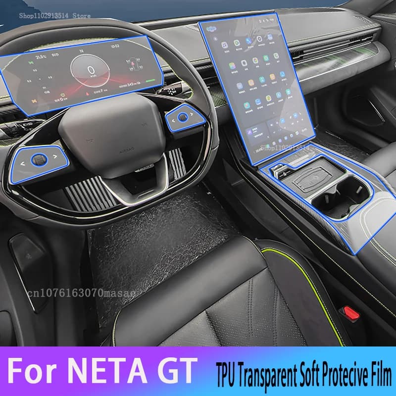 For NETA GT 2023 2024 Car GPS Navigation LCD Screen TPU Protective Film Decoration Car Interior Protector Repair Stickers