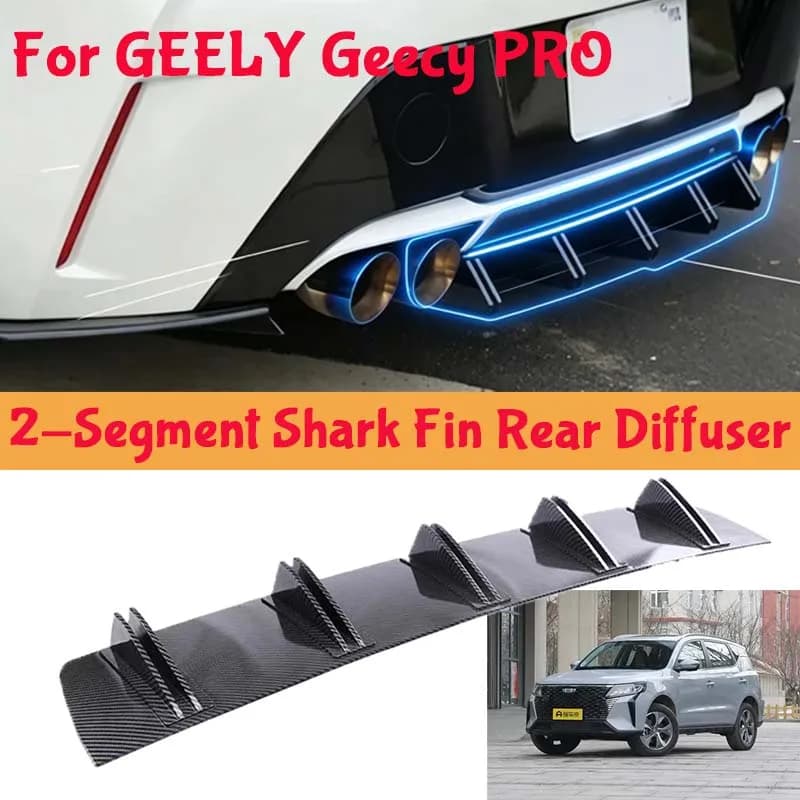 For GEELY Geecy PRO Shark Fin Rear Diffuser Split Chassis Spoiler Auto Aerodynamic Parts Aerodynamic Modification