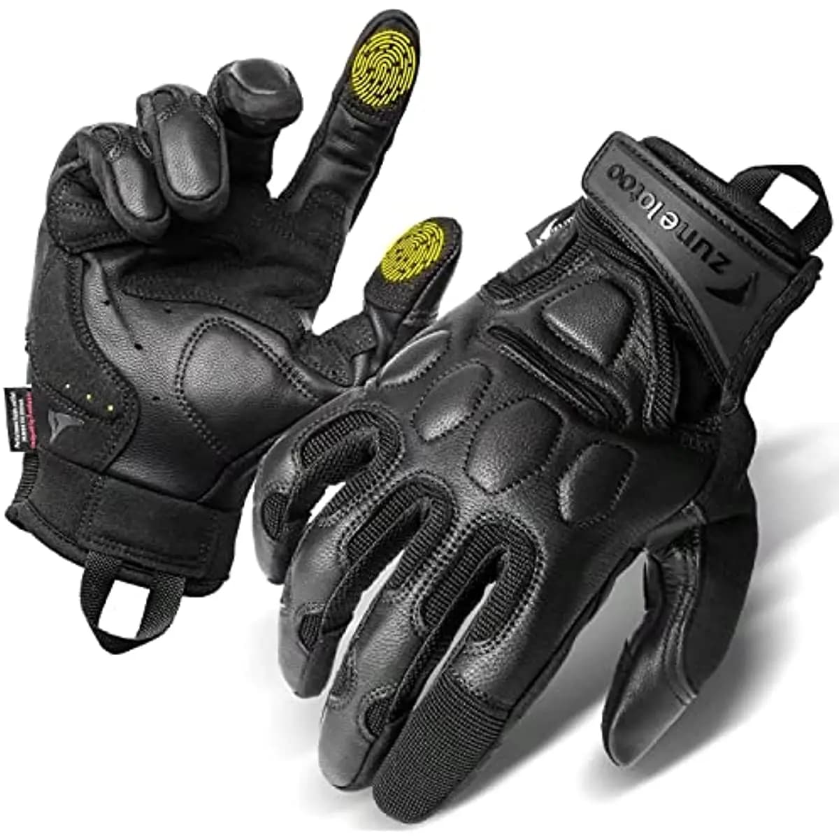 Fingerless EVA Impact Protection XRD Abrasion Resistant Work Tactical Racing Leather Motorcycle Gloves