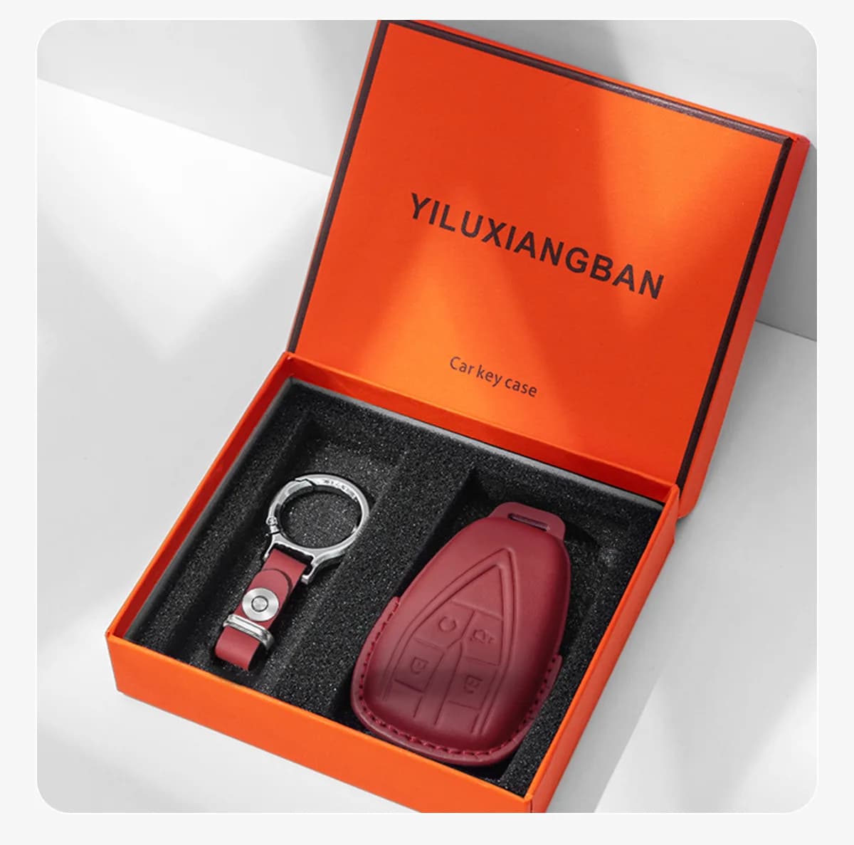 For Changan X5PLUS Car Key Cover First-layer Cowhide High-end Key Case Buckle for Men and Women Interior Modification