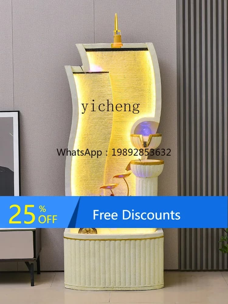 LYY Fish Tank Living Room Running Water Decoration Circulating Water TV Cabinet Landscape Housewarming New Home Gift Decoration