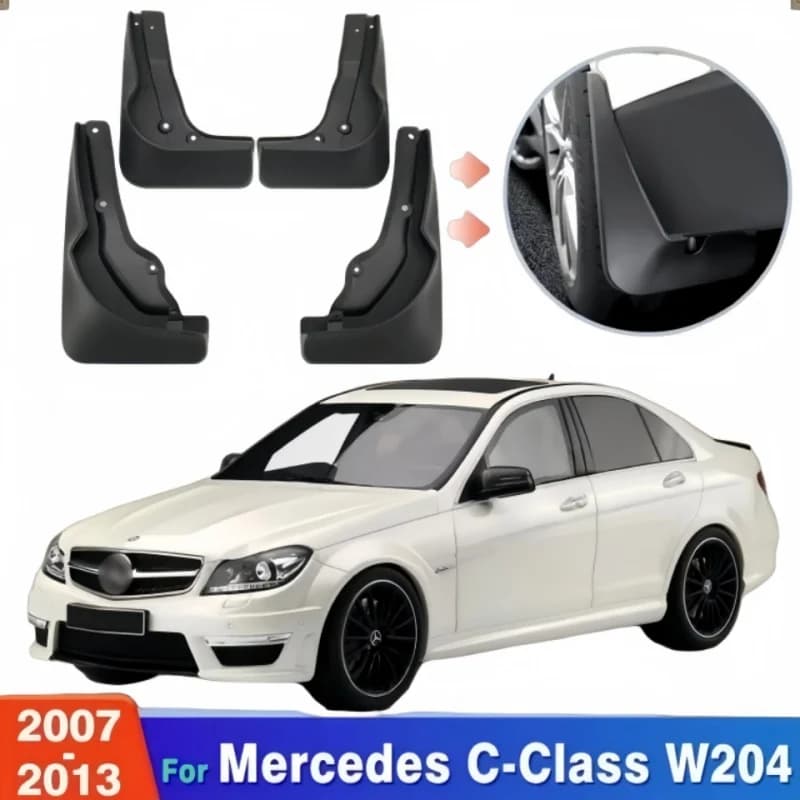 For Mercedes Benz C-Class W204 2007-2013 2009 2010 2011 2012 Fender Mudflaps Splash Guards Mudguards Mud Flaps car Accessories