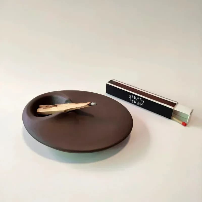 Wood Incense Holder Santo Wood Holder Peru Holy Cement Bracket Base Relaxing Aromatherapy Stove Meditation Tray Container Gifts