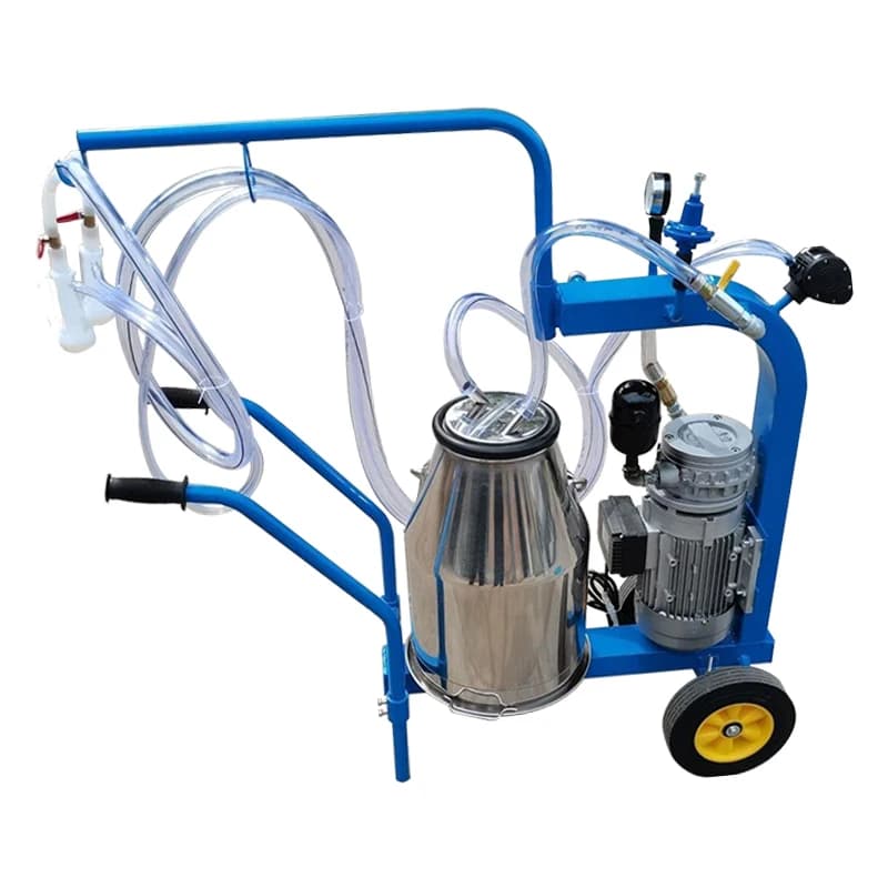 25L Electric Cow Milking Machine 1440RPM Milker Portable Milker Small Dairy Plant Use