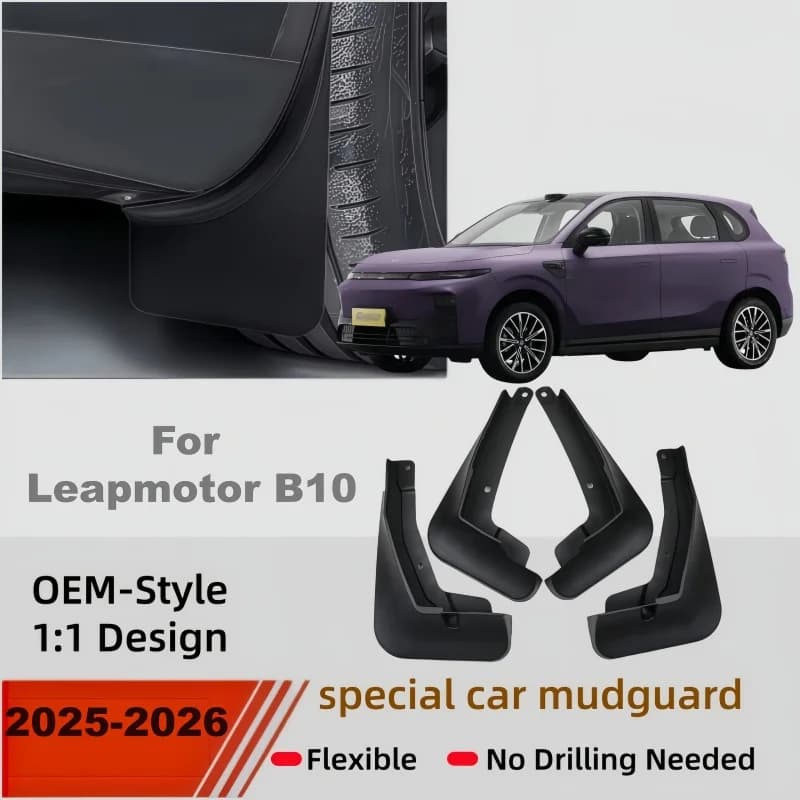 ABS Mud Flaps Splash Guards Mudguards Fenders Flap Guards Car Accessories For Leapmotor B10 2025 2026 Front Rear Wheels Set