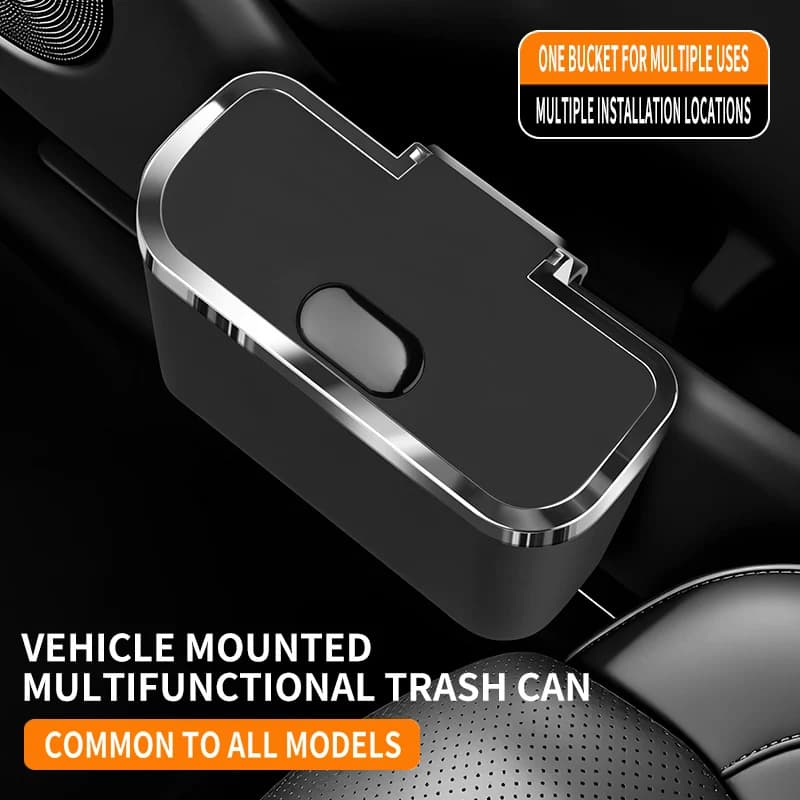 Hanging Car Trash Bin, In-Car Storage, Car Trash Bin with Lid, Universal Trash Bin, Suitable for All Car Models