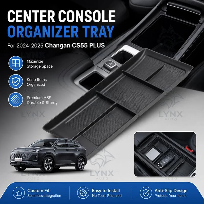For 2024-2025 Changan CS55 PLUS Under Center Console Storage Box Car Organizer Tray Vehicle Interior Accessories
