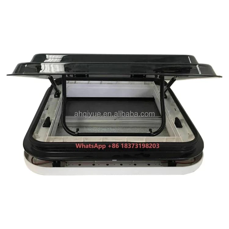 Premium Quality RV Skylight Aluminum Camping Cars Roof Window Sunroof with LED Lights