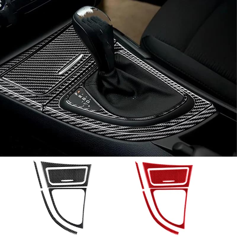 For BMW 1 Series E81 E82 E87 E88 2008-2013 Car Accessorie Carbon Fiber Interior Center Console Panel Frame Trim