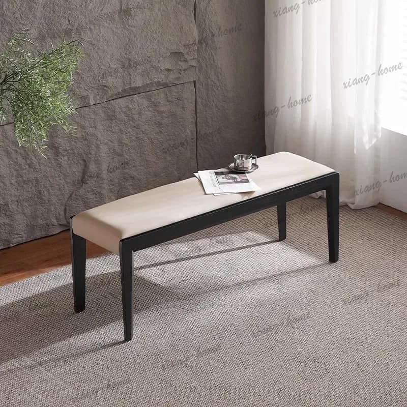 LJY Nordic Furniture Dining Stools Living Room Long Chair Multi-functional Modern Dining Stools Villa Wood Furniture Tafel Bank