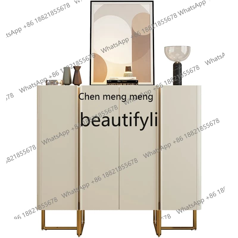 Italian minimalist entrance shoe cabinet entrance door  simple modern partition cabinet   double-sided decorative side cabinet