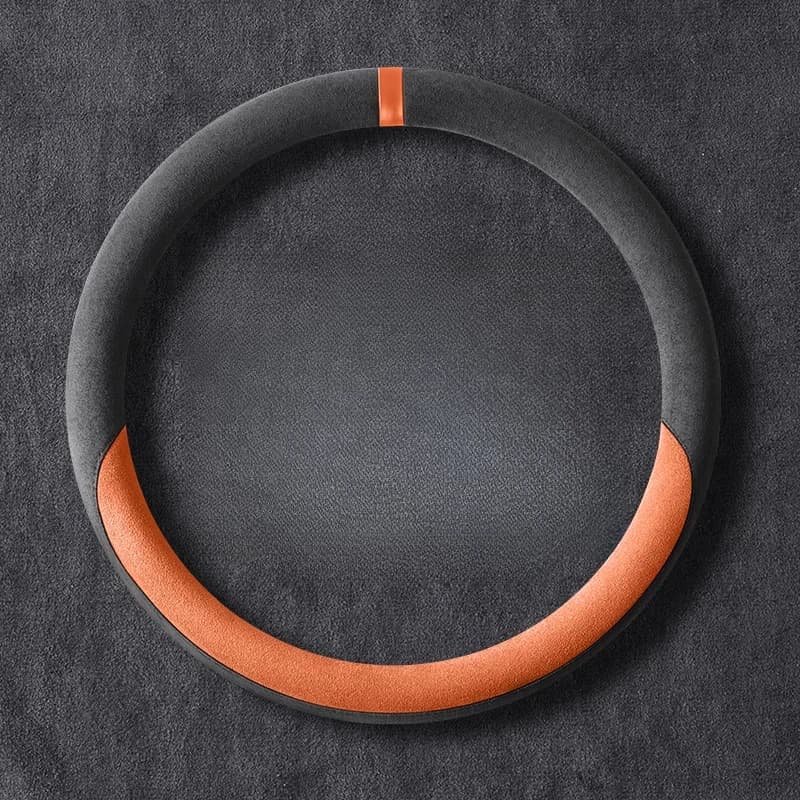 Premium Faux Suede Steering Wheel Cover for Toyota Yaris Corolla RAV4 Reiz All Season Grip Universal Fit