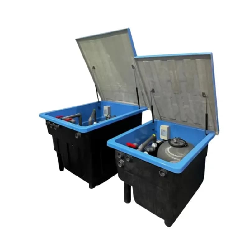 Integrated Inground Swimming Pool Filtration System Fiberglass Pool Sand Filter and Pump Combo Cabinet