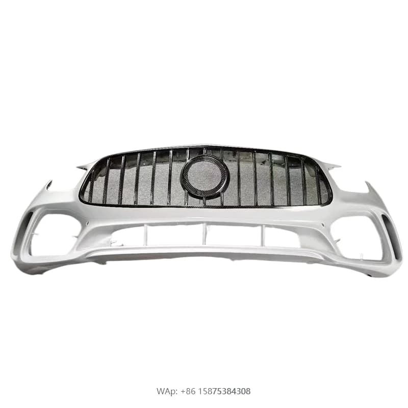High Quality Lightweight PD Style Dry Half Carbon Fiber Front Bumper for GT Including Front Lip Splitter