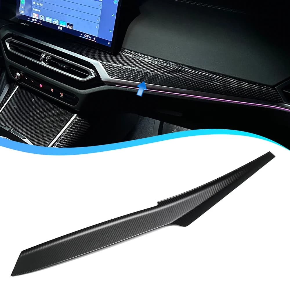 For BMW New 3 4 Series G20 G21 G22 I3 I4 2022 2023 Facelift Car Center Console Dashboard Cover Trim Car Accessories Carbon Fiber