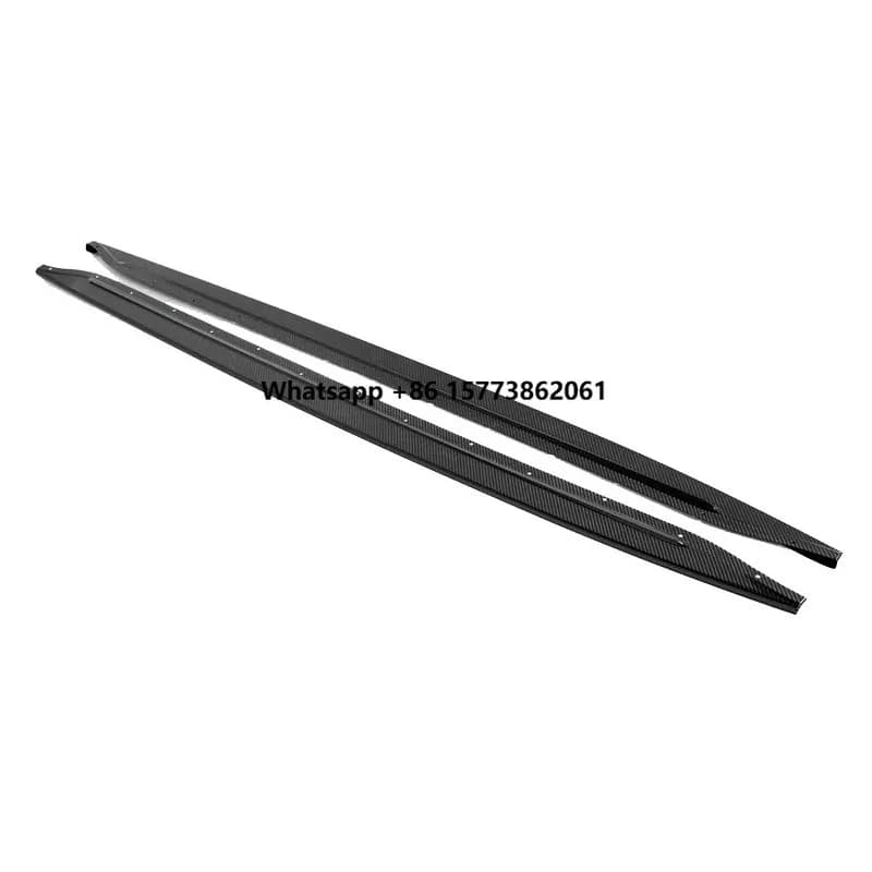 Carbon Fiber Car Parts Side Skirts Extension Rocker Panel for  3 4 Series G80 M3 G82 M4 2020+ Carbon Front Skirts
