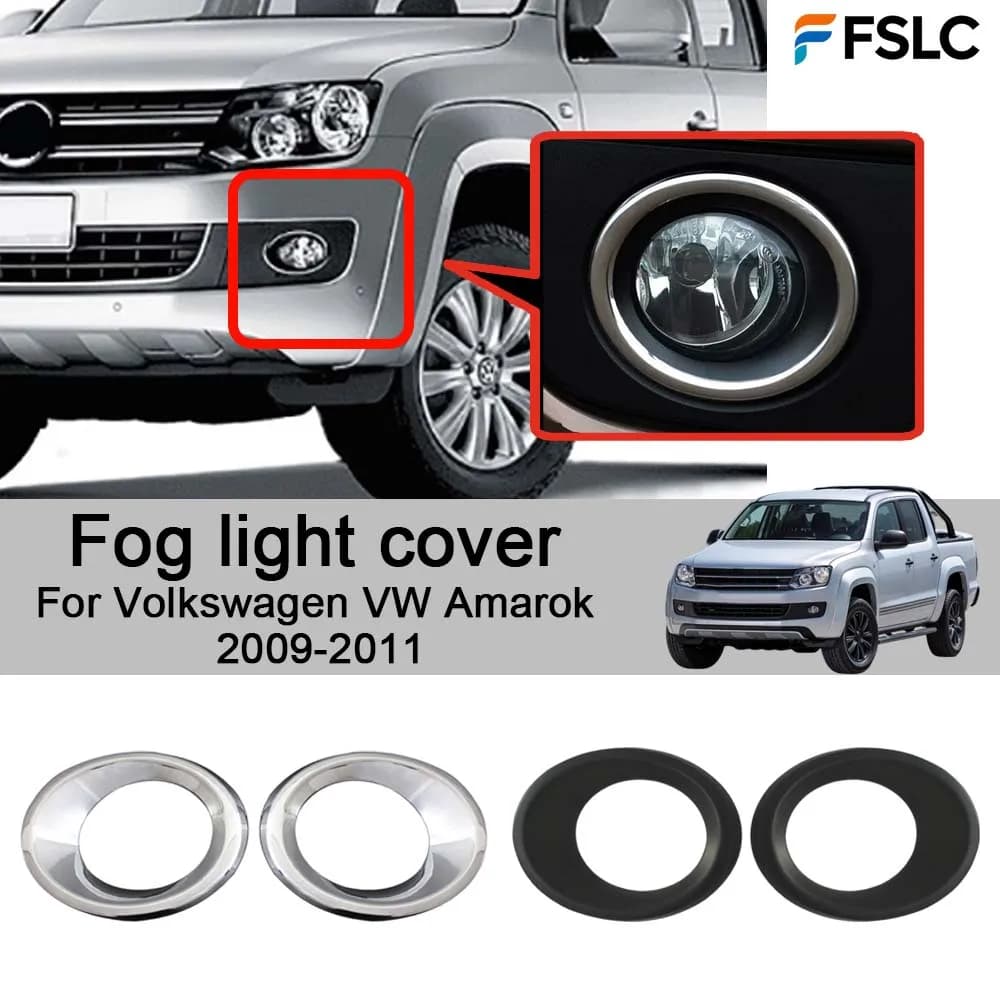 Cars Accessories Fog light cover For Volkswagen VW Amarok 2009-2011 Silver Black Car Decoration Styling Upgrade