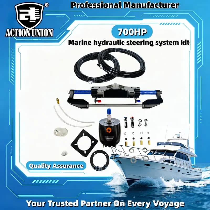Professional Manufacturer Hydraulic Steering System Kit for Yacht Outboard Engines 155HP 200HP 300HP 350HP 700HP Universal