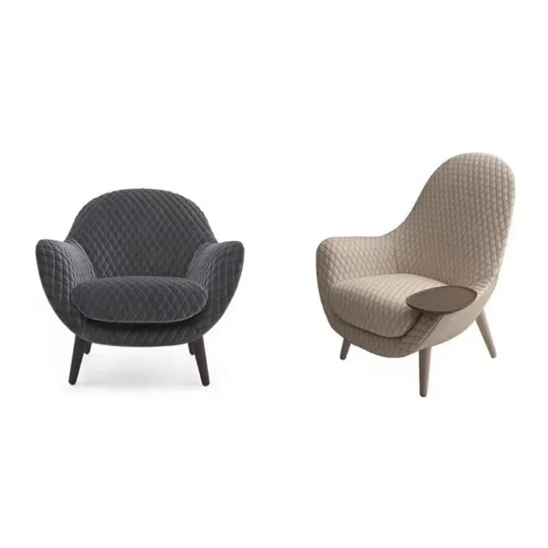 Light luxury home balcony bedroom single sofa chair hotel villa high-end design fabric