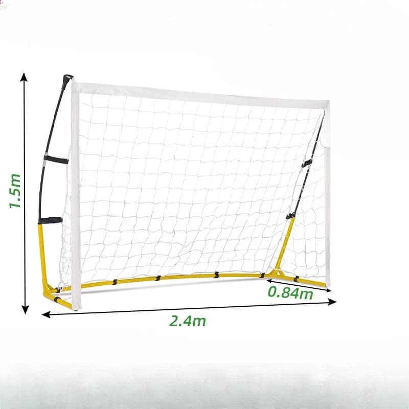 Portable football net 2.4 × 1.5 × 0.84m football door indoor and outdoor removable net