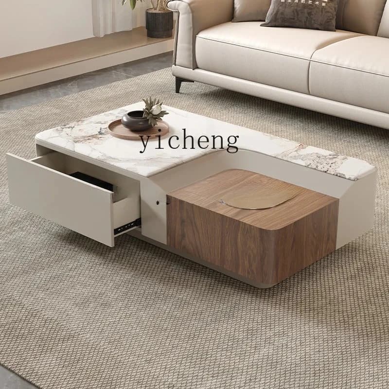 CJ-29  Microcrystalline Stone Coffee Table Living Room Small Apartment Modern Simple Home High Sense