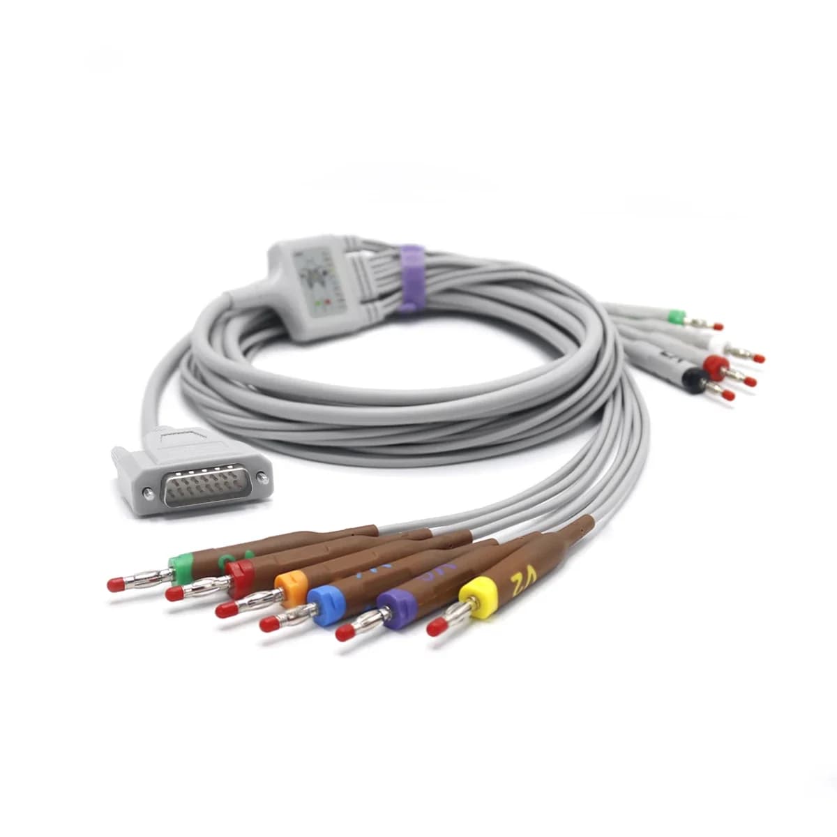 3.5m Fixed One-Piece EKG Cable 01.57.107048 Banana Direct-Connect 10 Lead AHA
