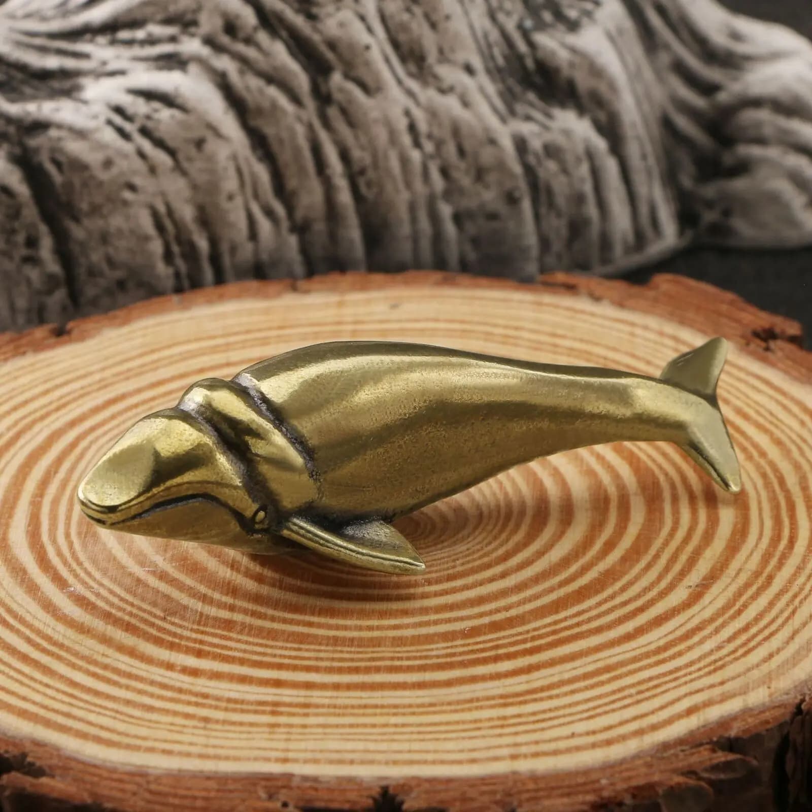 Solid Brass Dolphin Figurine Small Statue Home Ornament Figurines Collectibles