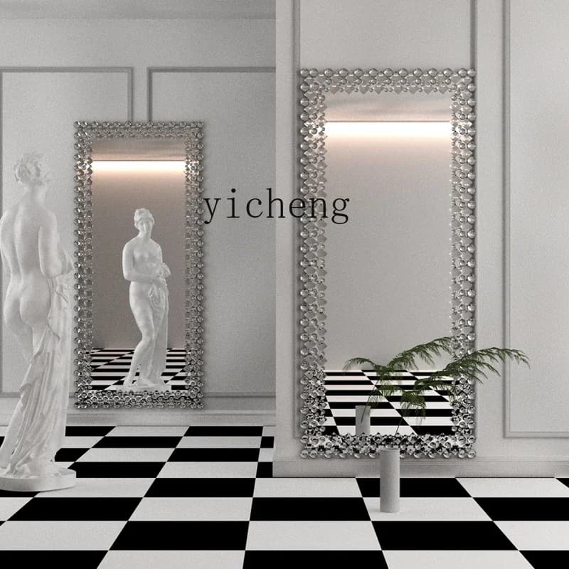 YFY girls room ins dressing fitting mirror clothing store high-end light luxury Internet celebrities wall-mounted large mirror